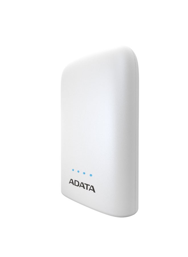 أداتا ADATA P10050V بنك الطاقة 10050 مللي أمبير أبيض - Image 2